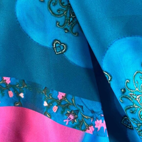 Hawaiian Sand Dollars Pschedelic Blue Extra Large Chiffon Scarf Wrap - Picture 5 of 12